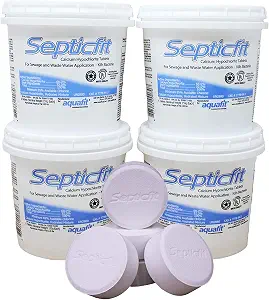 Septic Chlorine Tablets – 4 Pail Value Pack, 6 Tablet Pails, 8.2 lbs