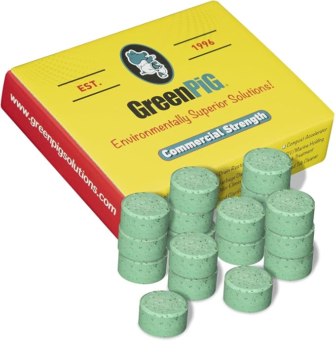 Septic Tank Treatment Pucks – Enzyme & Bacteria-Based Formula – 3-Year Supply